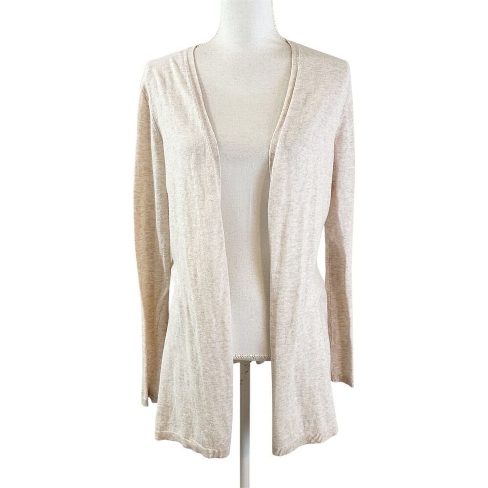 Fat Face Womens Cardigan‎ Size US 12 UK 16 Open Front Longline Neutral Classic